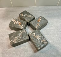 Image 2 of Pink Grapefruit Charcoal Salt Soap.   Net wt 5oz