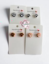 Paw Print Studs