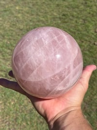 Image 4 of Large Rose Quartz Sphere | Madagascar #2967
