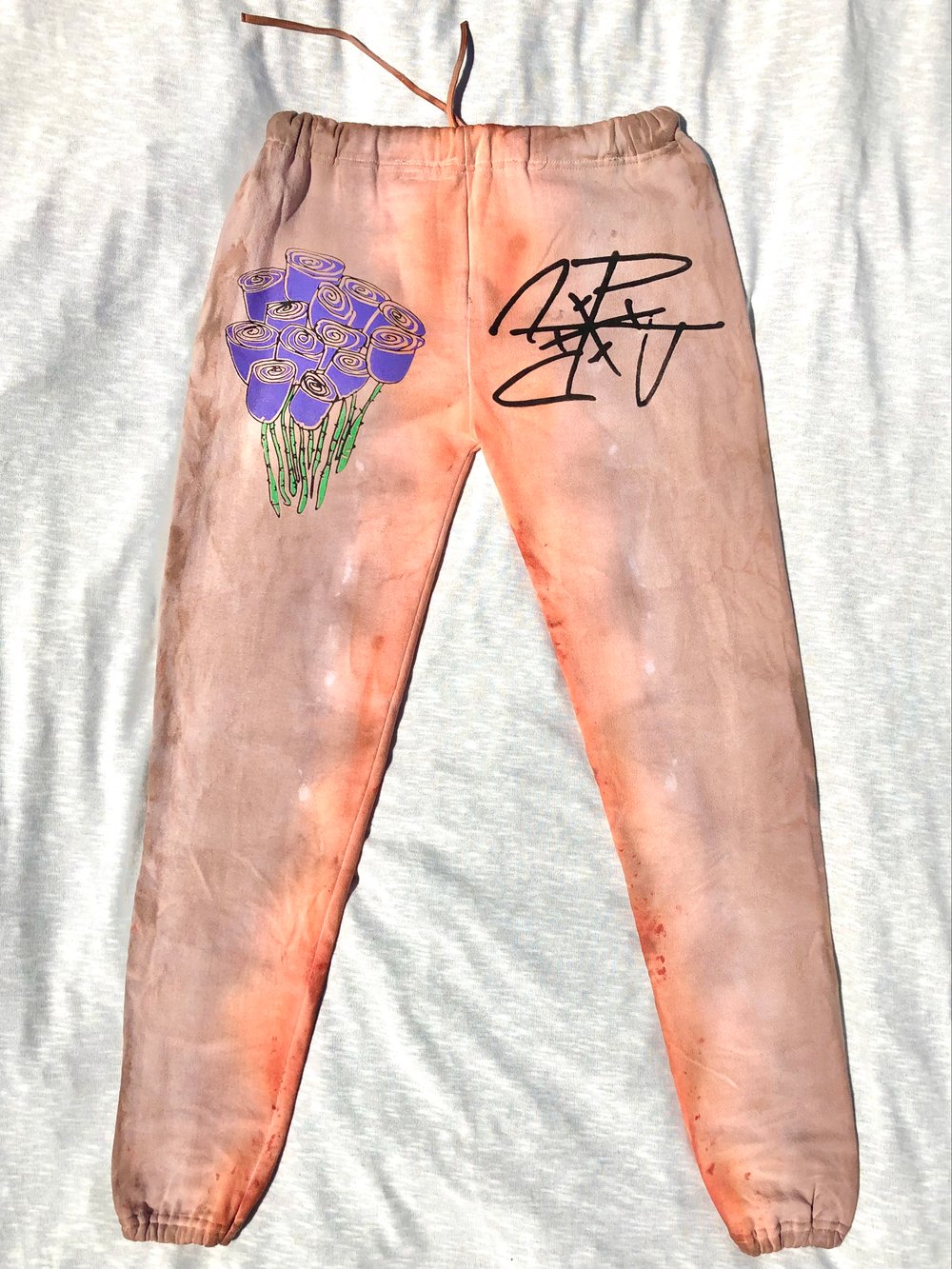 bring me fucking flowers hand dyed sweatpants