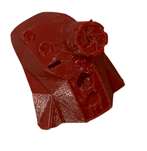 Image of Bionicle Great Kanohi Matatu (FDM Plastic-Printed, Dark Red)
