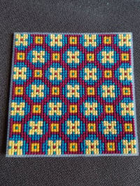 Image 3 of Mug Rugs - Cross Stitched Carpet Inspired Coasters (4 random picks)