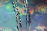Image 4 of Set of 2 Flower Glass Straws