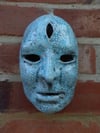 Turquoise Divine Face Ceramic Wall Art