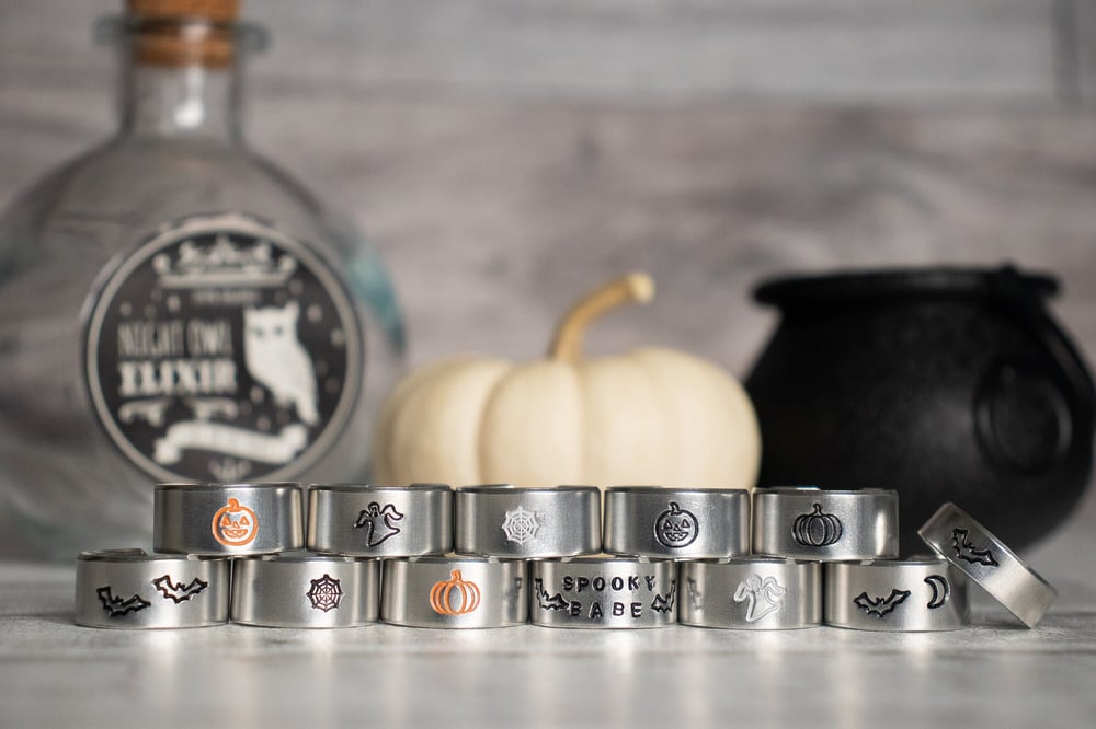 Image of Halloween Rings | Hand Stamped Halloween Rings