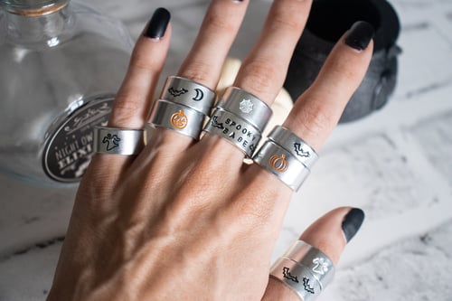 Image of Halloween Rings | Hand Stamped Halloween Rings