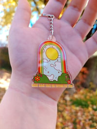 Image 2 of She's like a rainbow keychain🌈