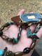 Image of Norse Talisman Hand Painted Ship With Stone Beaded Necklace