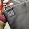 Image of Sturdy Canvas Fleur-de-lis Hand Painted Large Zipper Top Crossbody Pocket