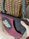 Image of Sturdy Canvas Fleur-de-lis Hand Painted Large Zipper Top Crossbody Pocket