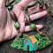 Image of The Cottage Painted House Gemstone Knotted Cord Necklace