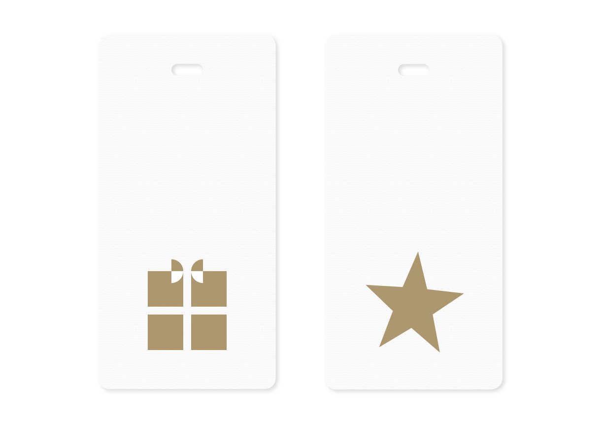 Image of christmas gift tags | gold {10}