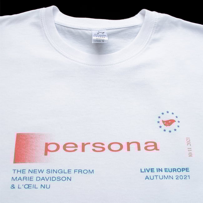 Marie Davidson & L'Œil Nu - EURO TOUR 2021 T-Shirt (WHITE)