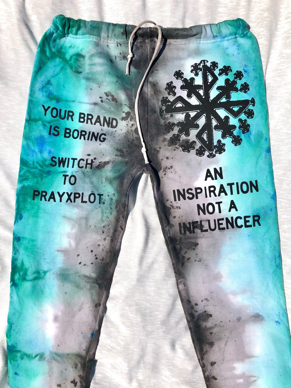 far from boring hand dyed sweatpants