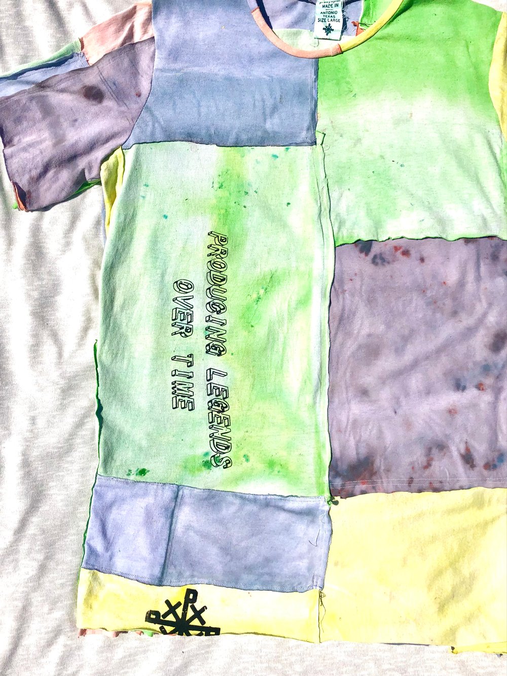 producing legends over time hand dyed cut and sew tee