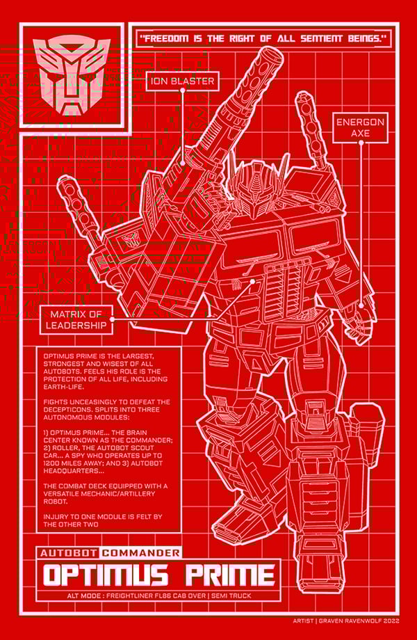 Optimus Prime (Blueprint) - Print