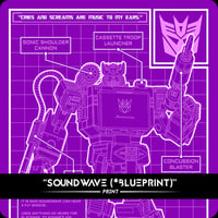 Image 1 of Soundwave (Blueprint) - Print