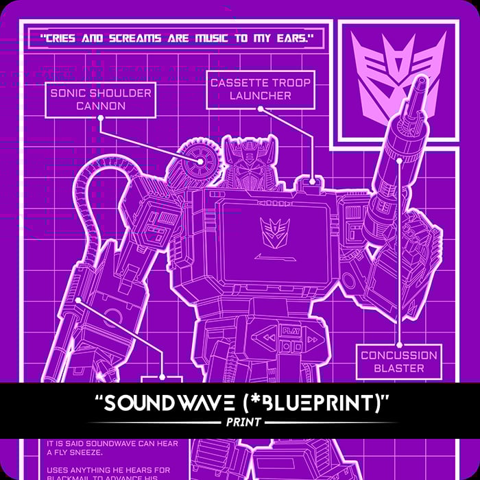Soundwave (Blueprint) - Print