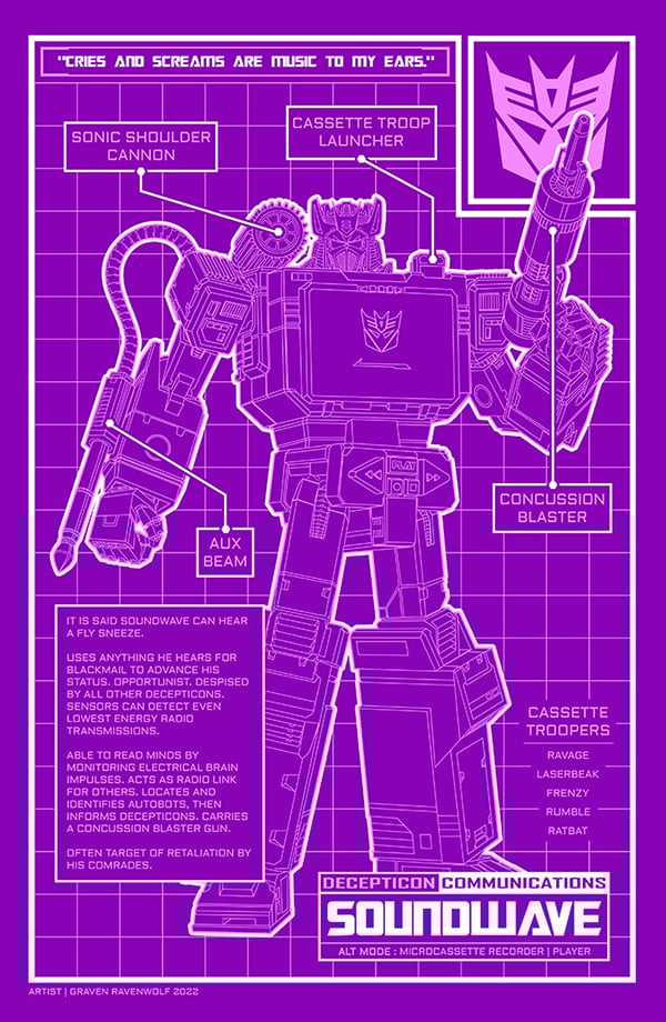 Soundwave (Blueprint) - Print