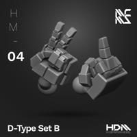 Image 1 of HDM D-Type Hands Option Set B [HM-04]