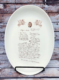 Image 3 of Recipe Platter with Handwriting and Photo