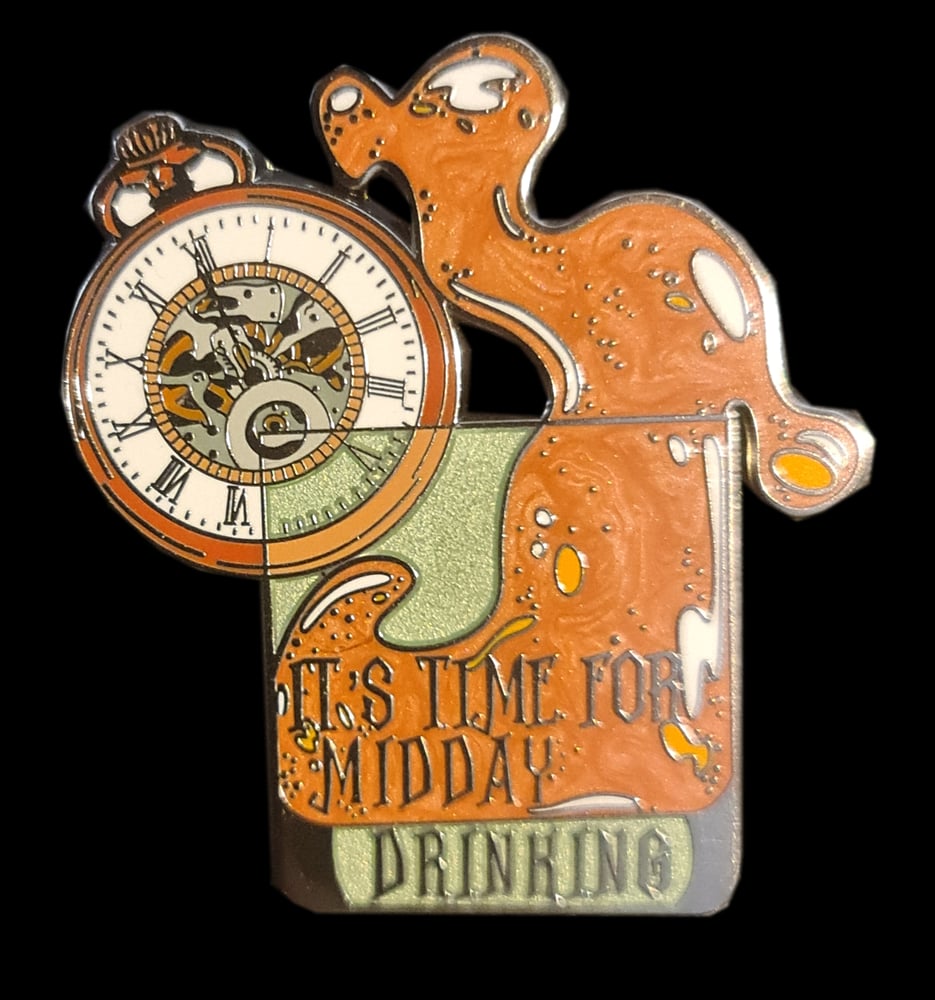 Image of Midday Drinking Enamel Badge- 60mm