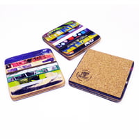 Image 3 of Ripped Coaster Set of Three (3) or Four (4) or Five (5) - Recycled Skateboards 