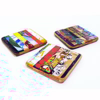 Image 2 of Ripped Coaster Set of Three (3) or Four (4) or Five (5) - Recycled Skateboards 