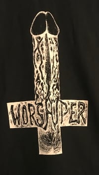 Image 3 of WORSHIPER DICK CROSS T-SHIRT