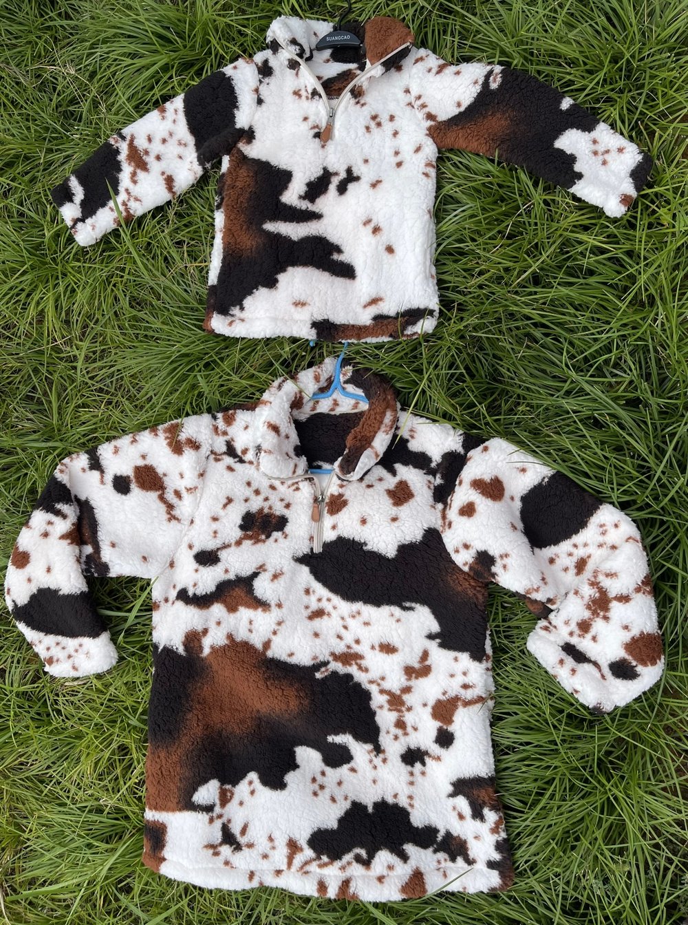 Image of Cow Color Pullover Fleece  Mommy And Me 