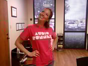 Image of AUDIO RUNNER LOGO TEE (Hot Pink)