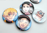 Image 3 of Demon Slayer Buttons, Charms, & Prints
