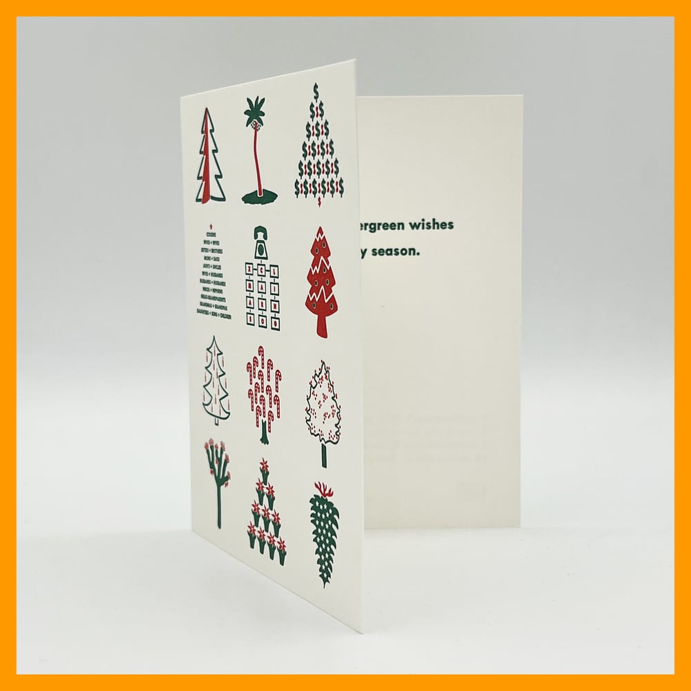 Image of TWELVE TREES OF CHRISTMAS - SINGLE CARD