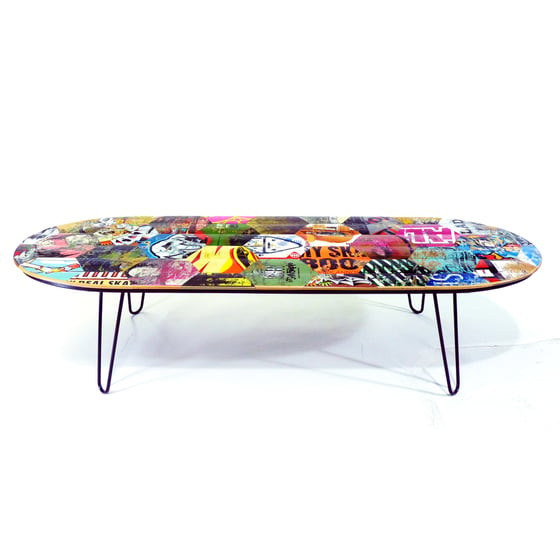 Image of Hex Skateboard Tile Coffee Table 