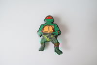 Image 2 of Michelangelo TMNT - Hard Enamel Pin - 1988 Playmates Style