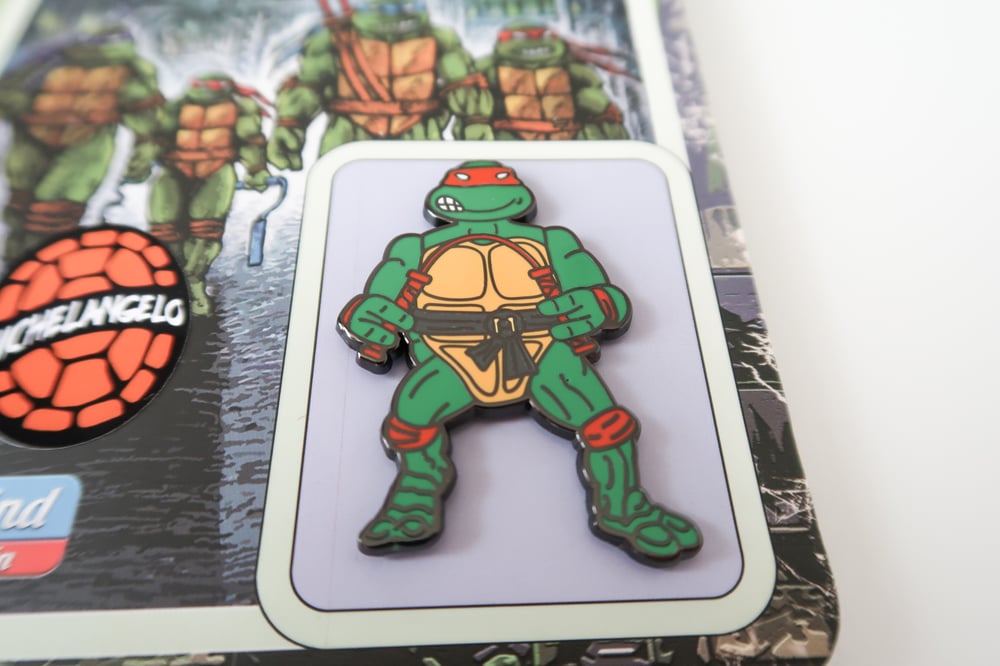 Michelangelo TMNT - Hard Enamel Pin - 1988 Playmates Style