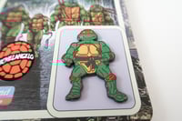 Image 3 of Michelangelo TMNT - Hard Enamel Pin - 1988 Playmates Style