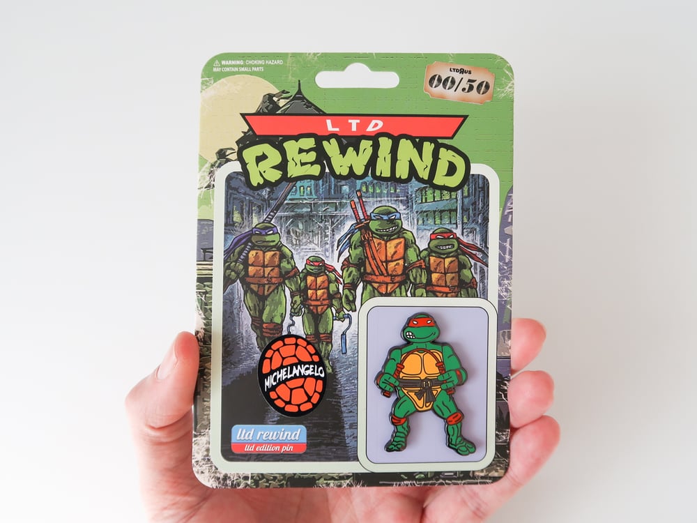 Michelangelo TMNT - Hard Enamel Pin - 1988 Playmates Style