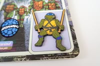 Image 2 of Leonardo TMNT - Hard Enamel Pin - 1988 Playmates Style