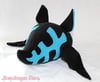 Black & Blue Skeleton Bat Plushie