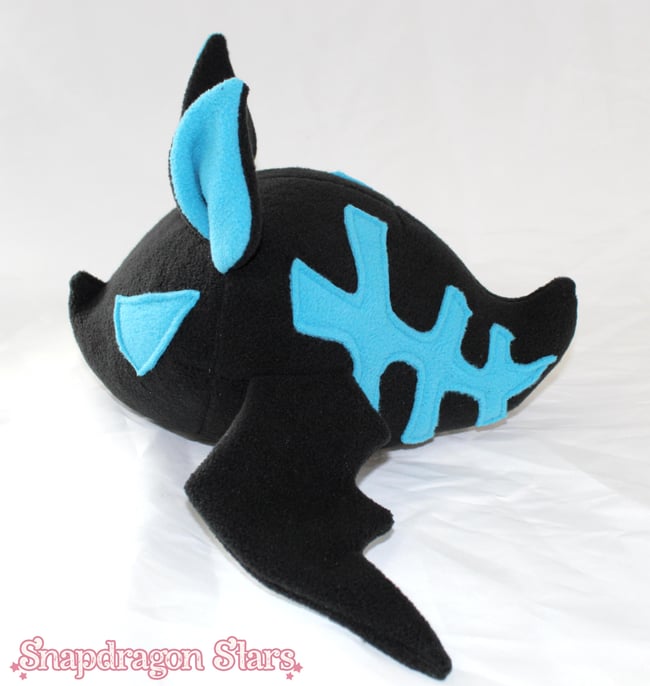 Black & Blue Skeleton Bat Plushie