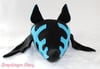 Black & Blue Skeleton Bat Plushie