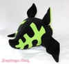 Green & Black Skeleton Bat Plushie