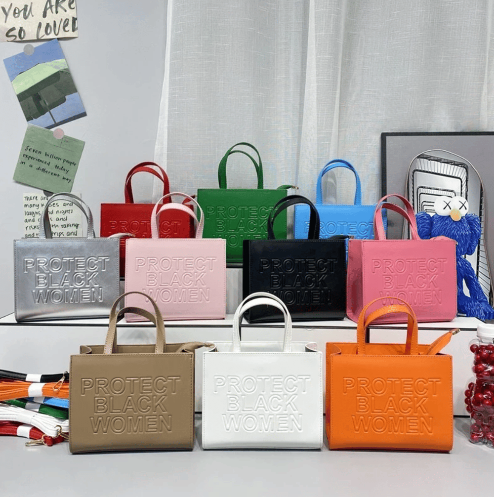 Image of PRE-ORDER: "Protect Black Women" Embedded Tote Style Purse
