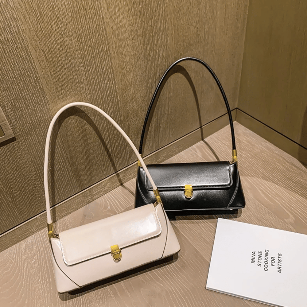 Image of PRE-ORDER: Flat Wide Style Purse with Gold Hardware