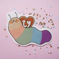 Image 1 of Glitter Worm Baby Sticker