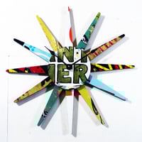 Image 1 of BigBurst Skateboard Clock- 16" (406mm) Dia. Wall Clock by Deckstool.