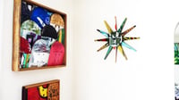 Image 2 of BigBurst Skateboard Clock- 16" (406mm) Dia. Wall Clock by Deckstool.
