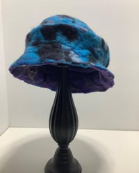 Image 1 of Black and Blue Felted Hat