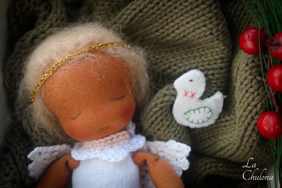 Image of Graciela- 7 inch Waldorf inspired angel baby doll